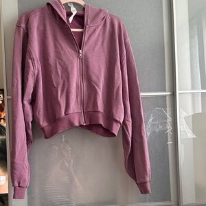 ALO Yoga Mauve Zip-Up Hoodie